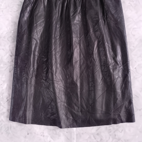 LEiTH Black Spaghetti Strap Dress Faux Leather - Picture 4 of 7